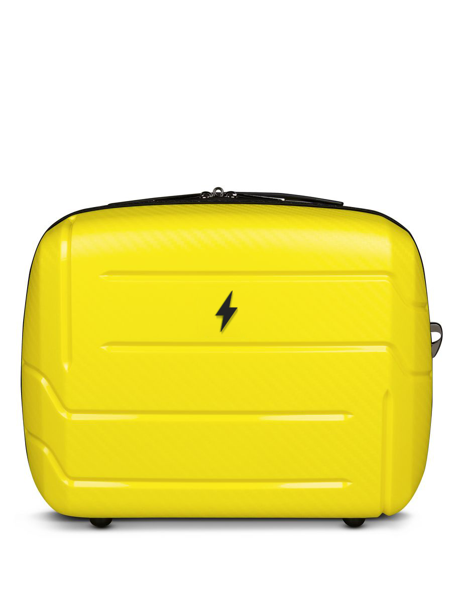 Small carry-on suitcase and cosmetic bag set