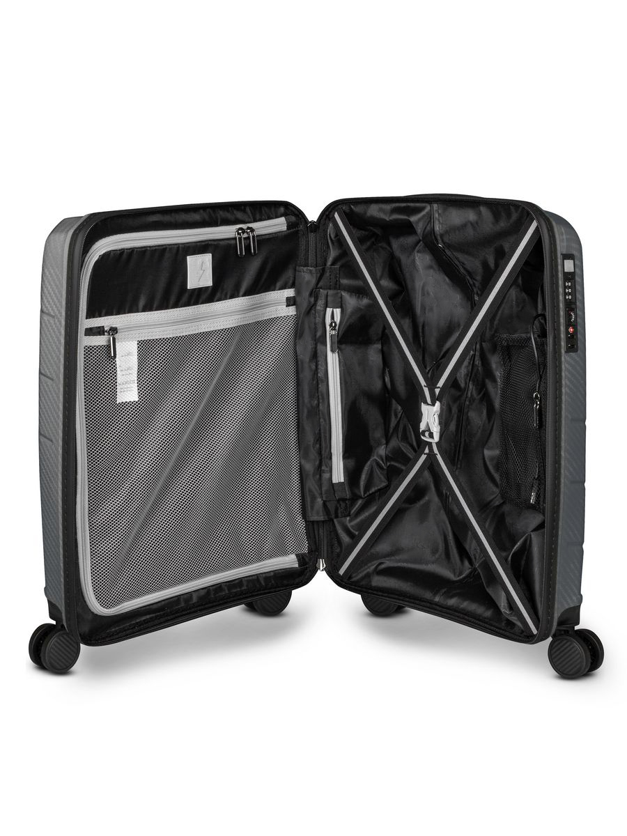 Small S-sized carry-on suitcase with wheels