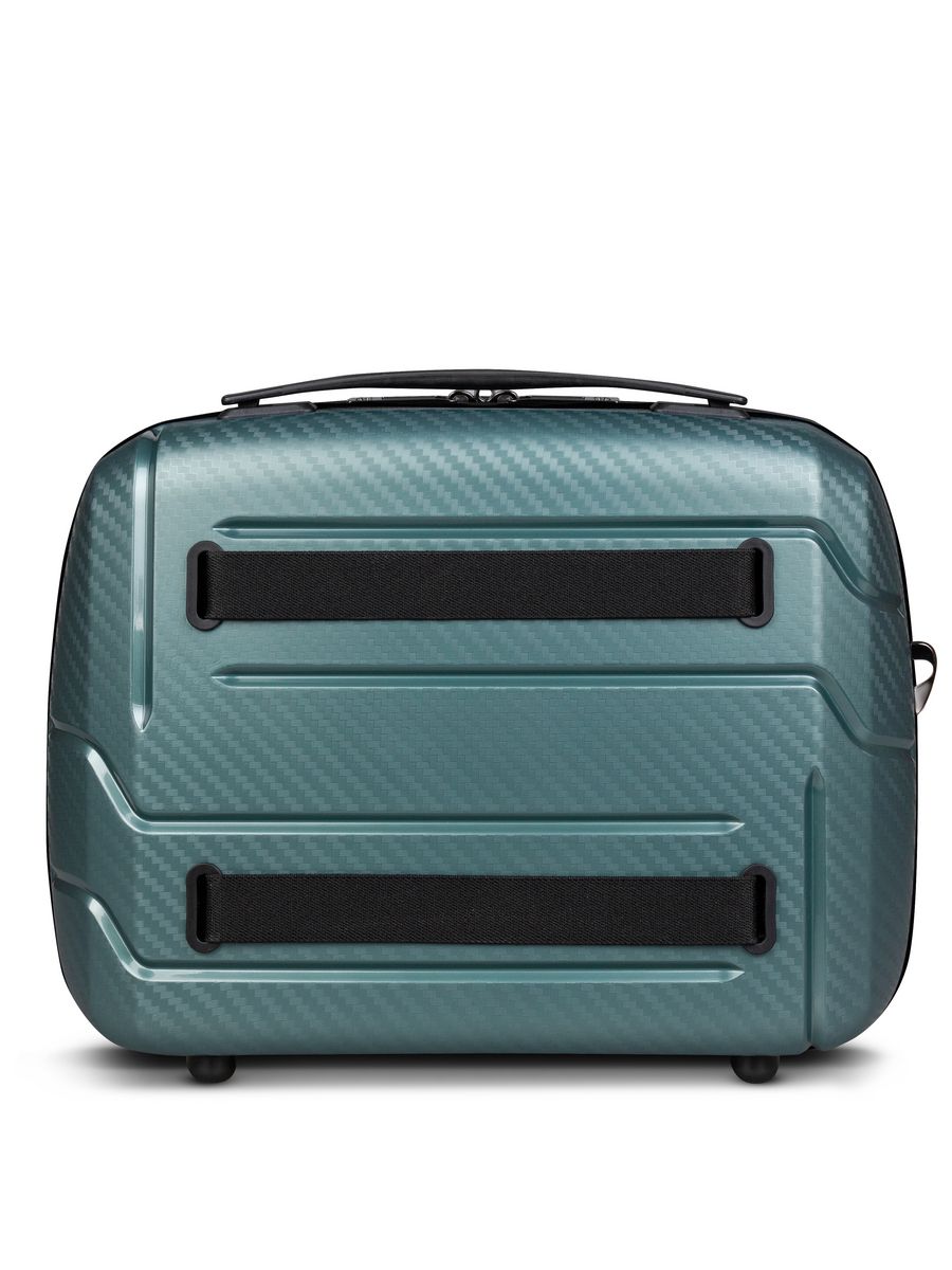 Small carry-on suitcase and cosmetic bag set
