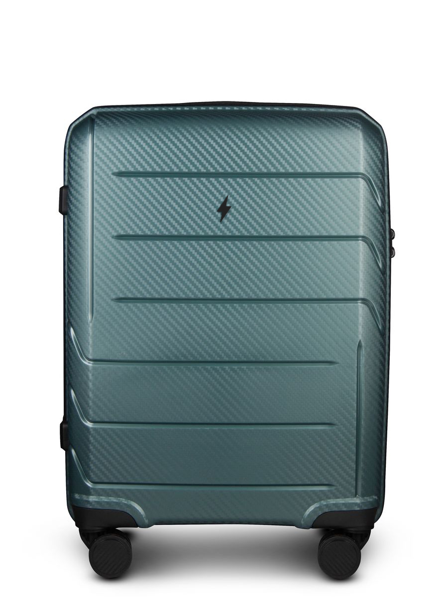 Small carry-on suitcase and cosmetic bag set