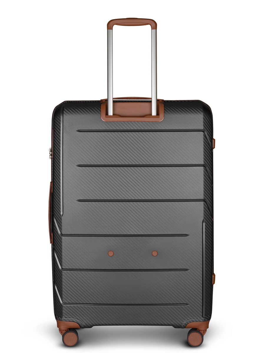 Large L-sized plastic wheeled suitcase