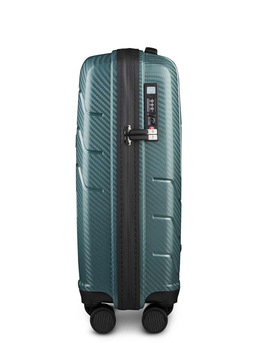 Small carry-on suitcase and cosmetic bag set